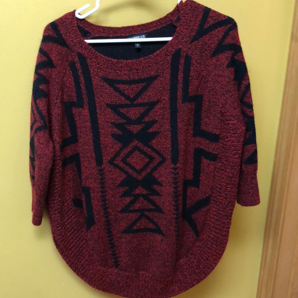 Red and black sweater